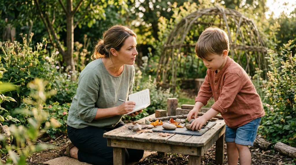 Teacher leading classroom activities